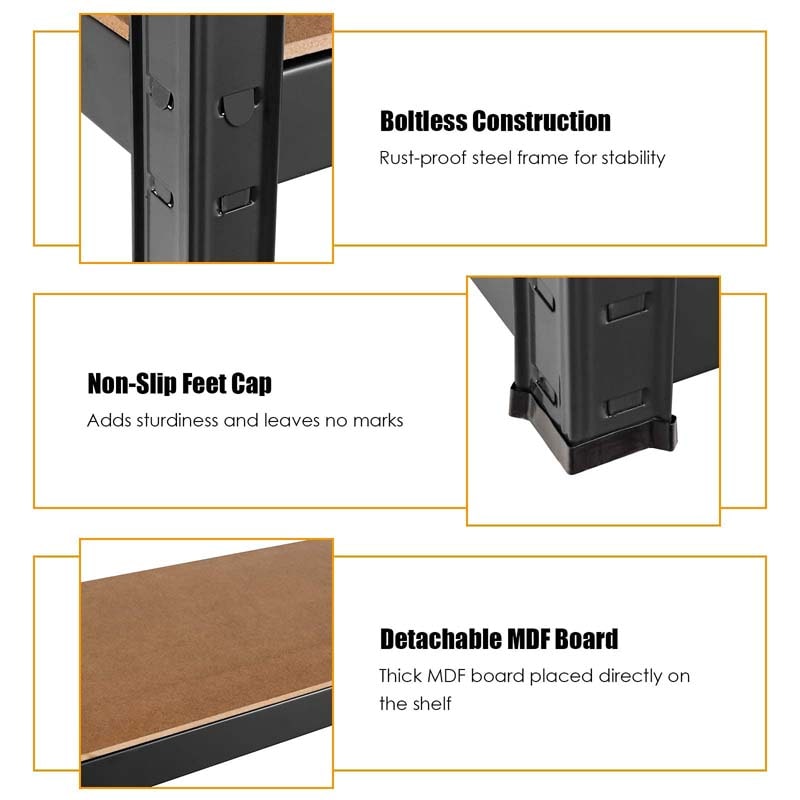 30" x 12" x 60" 5-Tier Heavy Duty Storage Shelving Unit Metal Utility Shelves Adjustable Storage Racks