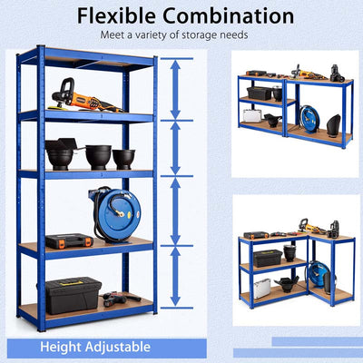 30" x 12" x 60" Heavy Duty 5-Tier Storage Shelving Units 2000Lbs Capacity Garage Metal Utility Rack for Workshop