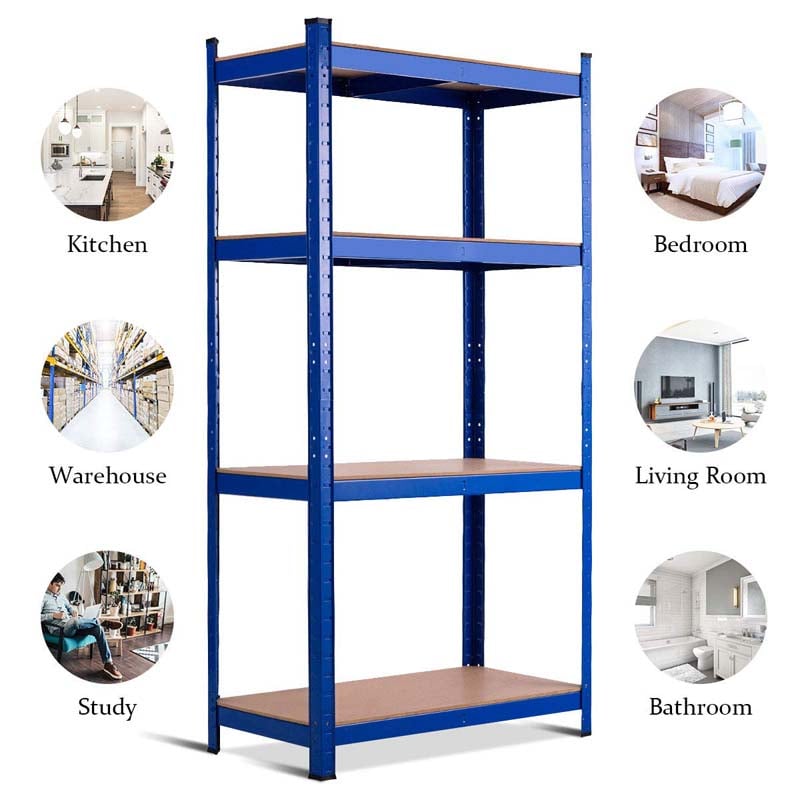 63 Inch Heavy Duty Metal Storage Rack Garage Multi-Use Storage Shelving Unit with Adjustable Shelves