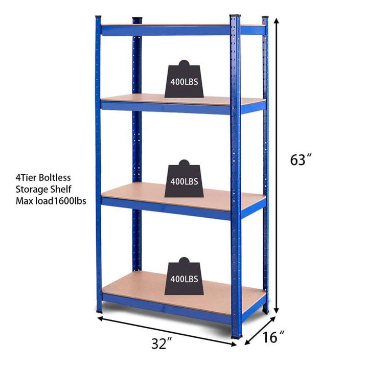 63 Inch Heavy Duty Metal Storage Rack Garage Multi-Use Storage Shelving Unit with Adjustable Shelves