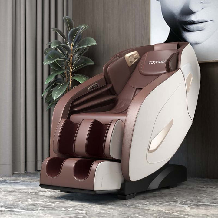 Full Body Shiatsu Massage Chair, SL Track Zero Gravity Massage Recliner with Auto Body Detector