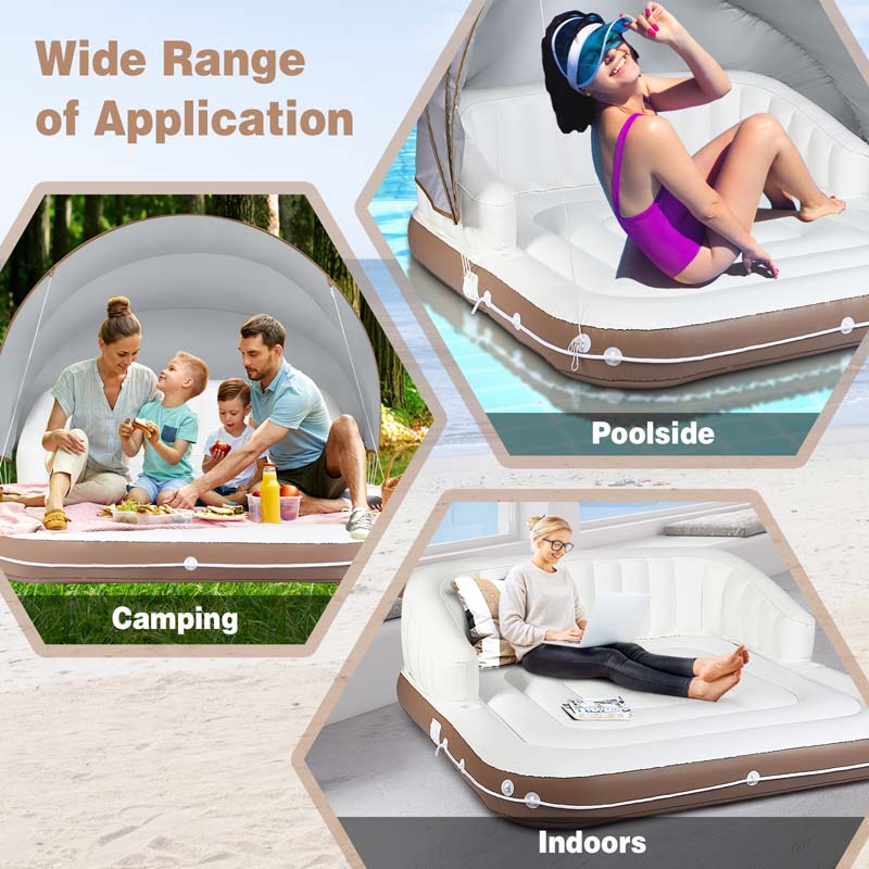 Giant Inflatable Pool Float Lounge Swimming Floating Island Raft with ...