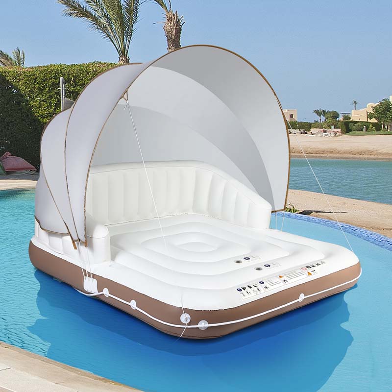 Giant Inflatable Pool Float Lounge Swimming Floating Island Raft