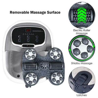 Foot Spa Bath Massager with Motorized Shiatsu Massage Balls and Adjustable Water Jets