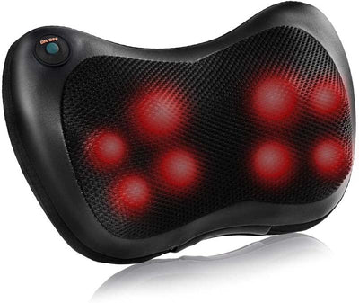 Shiatsu Pillow Massager with Heat Deep Kneading for Muscle Pain Relief