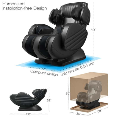SL Track 3D Full Body Massage Chair, Assembly-Free Zero Gravity Massage Recliner with Heat