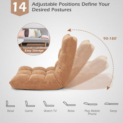 14-Position Adjustable Cushioned Floor Chair