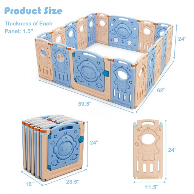 Foldable Baby Playpen Safety Baby Fence