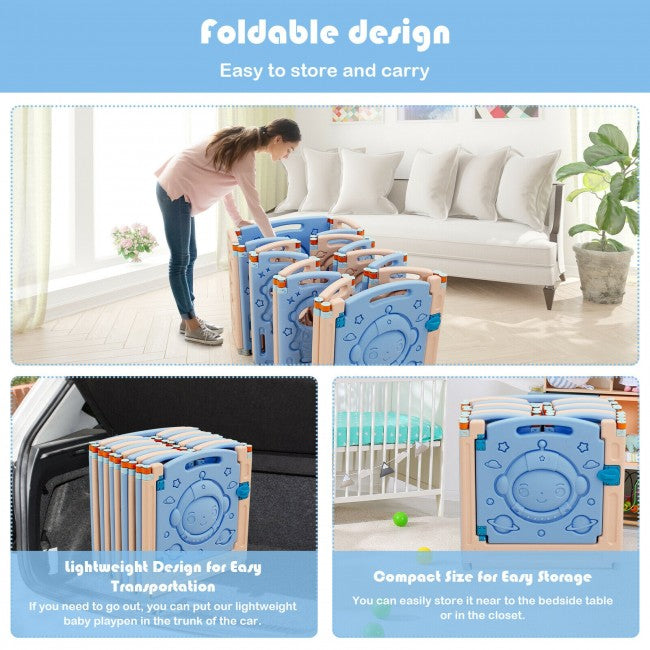 Foldable Baby Playpen Safety Baby Fence