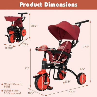 Foldable Baby Stroller Toddler Tricycle