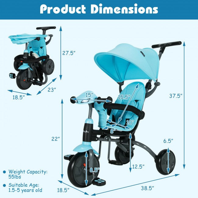 Foldable Baby Stroller Toddler Tricycle