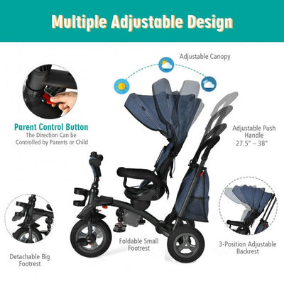 Foldable Baby Tricycle Stroller