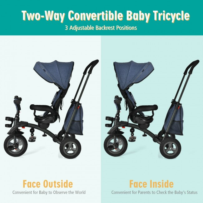 Foldable Baby Tricycle Stroller