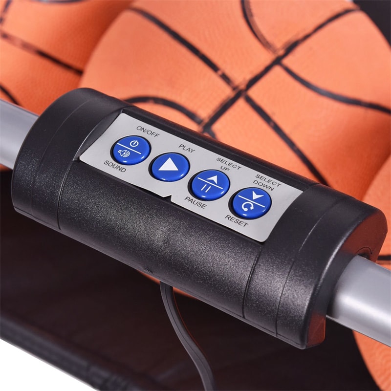 Indoor Foldable Basketball Arcade Game with 4 Balls and LED Scoring System for Adults Kids