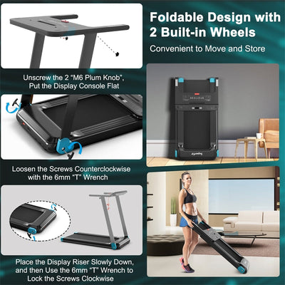 Folding Electric Superfit Treadmill Walking Running Machine