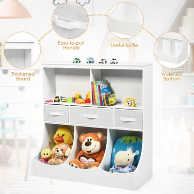 Freestanding Combo Cubby Bin Toy Storage