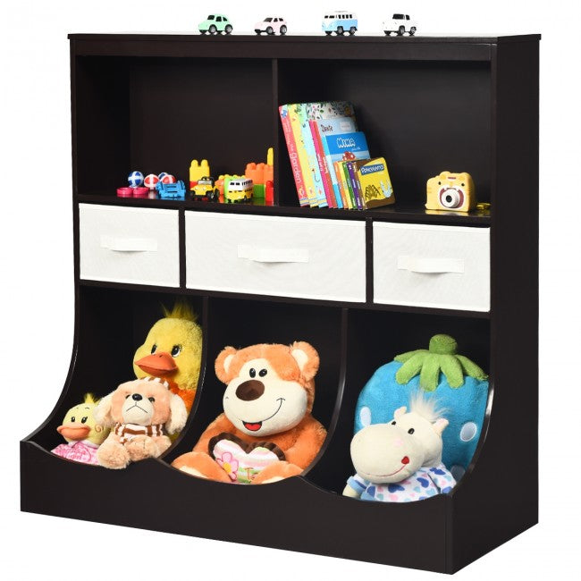 Freestanding Combo Cubby Bin Toy Storage