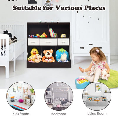 Freestanding Combo Cubby Bin Toy Storage