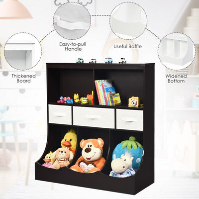 Freestanding Combo Cubby Bin Toy Storage