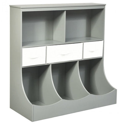 Freestanding Combo Cubby Bin Toy Storage