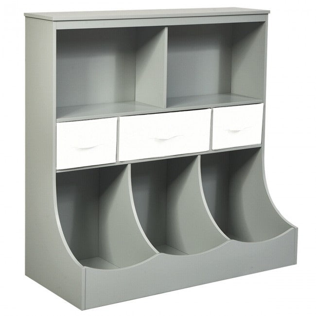 Freestanding Combo Cubby Bin Toy Storage