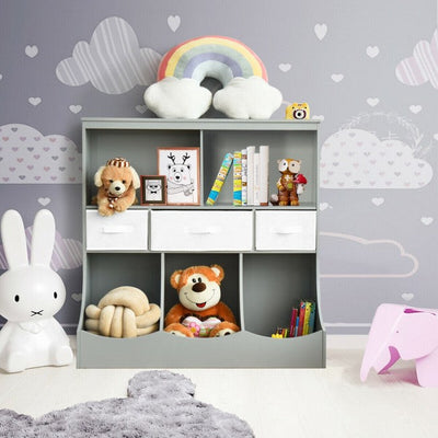 Freestanding Combo Cubby Bin Toy Storage