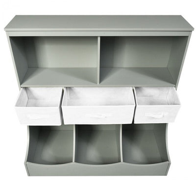 Freestanding Combo Cubby Bin Toy Storage