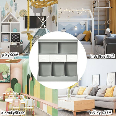 Freestanding Combo Cubby Bin Toy Storage