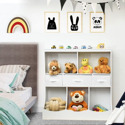 Freestanding Combo Cubby Bin Toy Storage