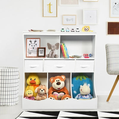 Freestanding Combo Cubby Bin Toy Storage