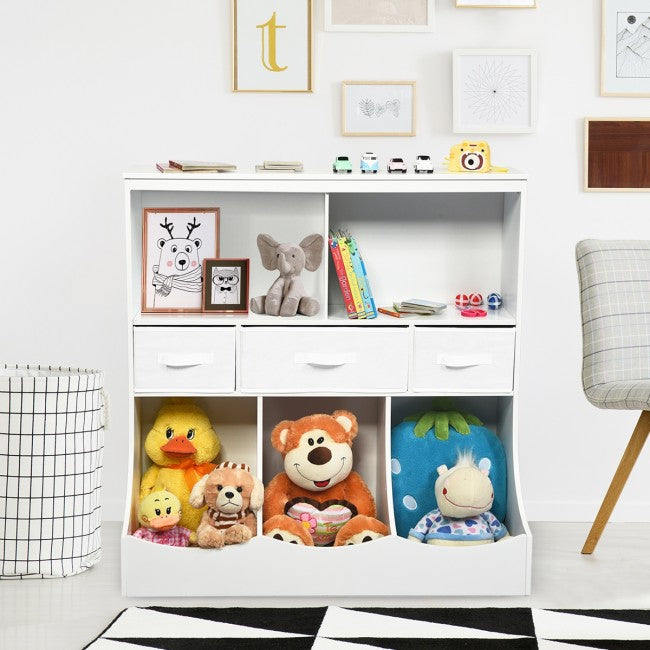 Freestanding Combo Cubby Bin Toy Storage