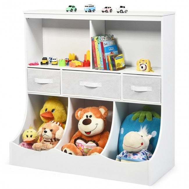 Freestanding Combo Cubby Bin Toy Storage