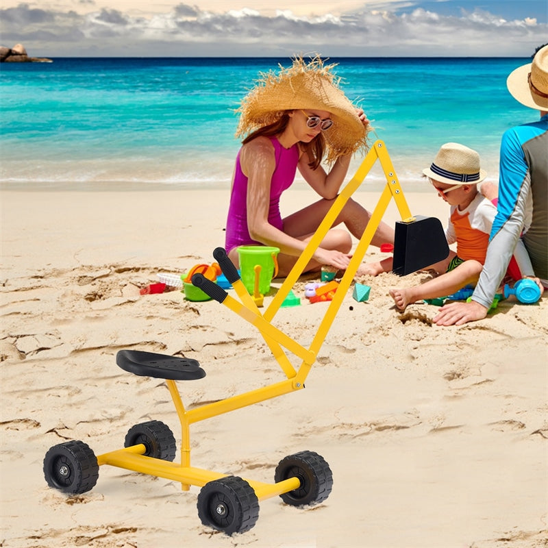 Heavy Duty Kids Ride-on Sand Digger Digging Excavator with Wheels