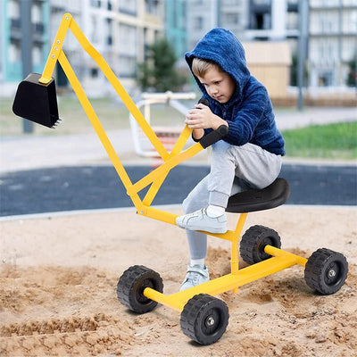 Heavy Duty Kids Ride-on Sand Digger Digging Excavator with Wheels