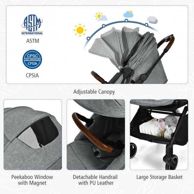 High Landscape Baby Stroller with Convertible Bassinet Newborn and Toddler