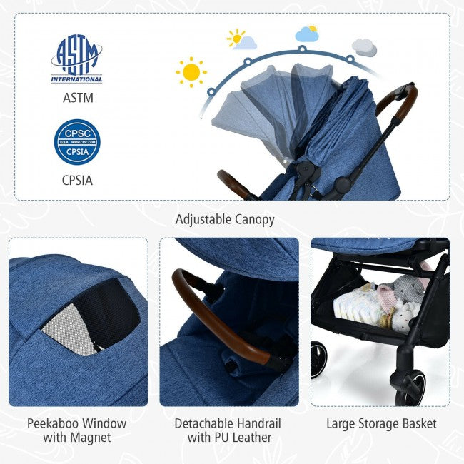 High Landscape Baby Stroller with Convertible Bassinet Newborn and Toddler