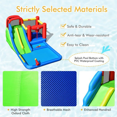 Inflatable Castle Kids Dual Water Slides Bounce House