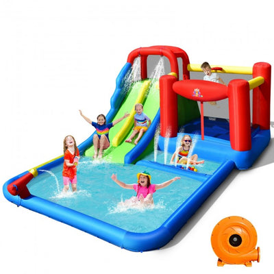 Inflatable Castle Kids Dual Water Slides Bounce House