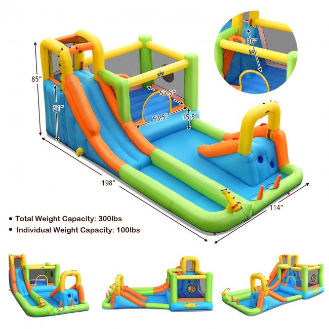 Inflatable Water Slide Park Bounce House Without Blower