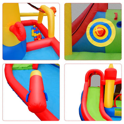 Outdoor Water Park Kids Bounce House With Blow Up Water Slides