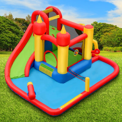 Outdoor Water Park Kids Bounce House With Blow Up Water Slides