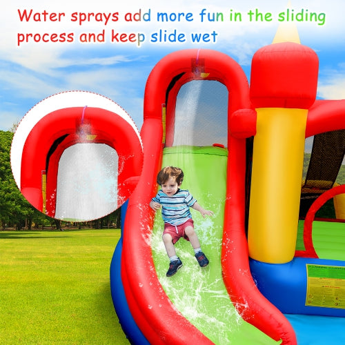 Outdoor Water Park Kids Bounce House With Blow Up Water Slides