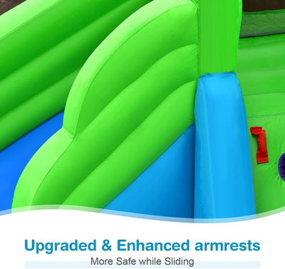 Crocodile Water Slides with Bouncy Pool and Climbing Wall