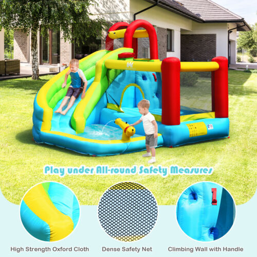 Kids Bounce Castle Backyard Inflatable Playground with Water Slides