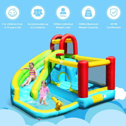 Kids Bounce Castle Backyard Inflatable Playground with Water Slides