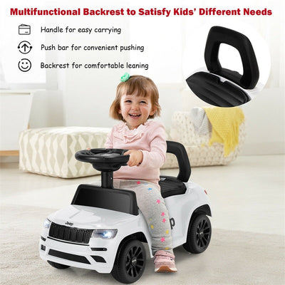 Jeep Kids Ride Stroller with Steering Wheel Under Seat Storage