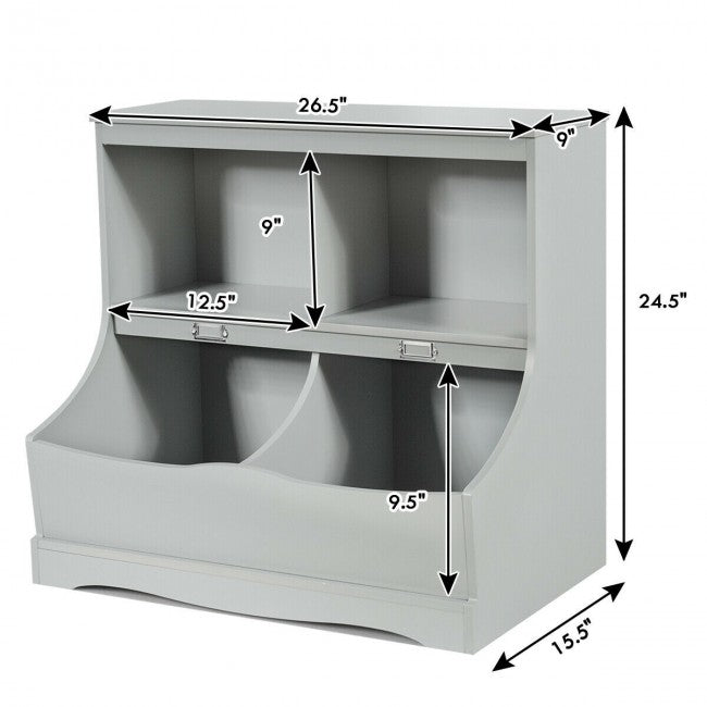 Kids Bookcase Toy Storage Organizer