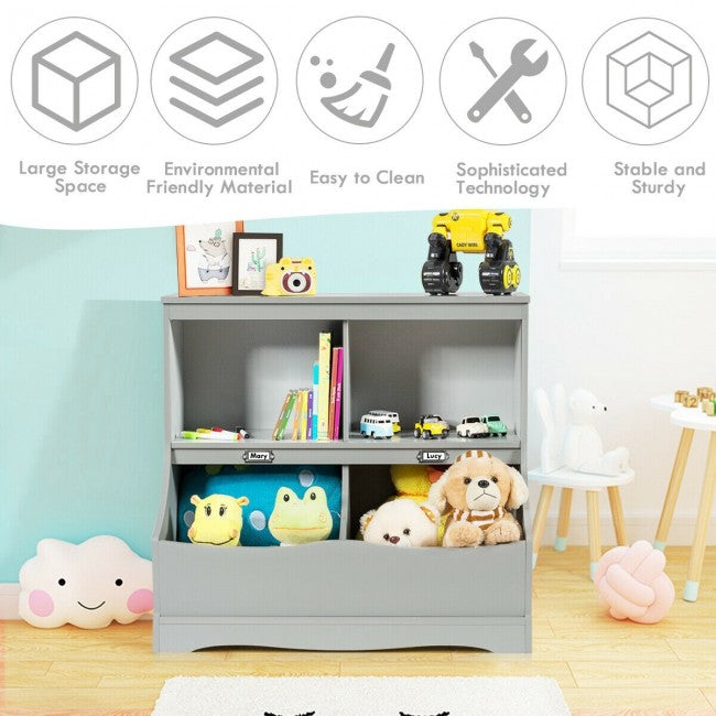 Kids Bookcase Toy Storage Organizer