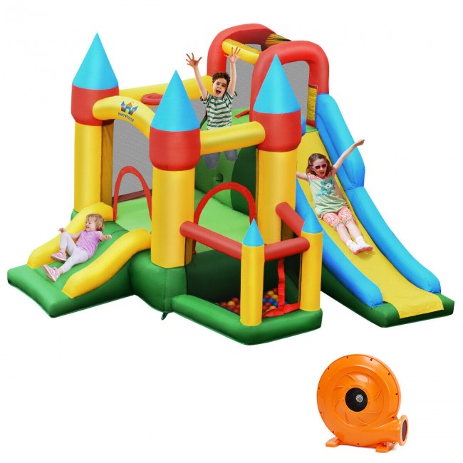 Kids Inflatable Dual Slide Jumping Castle with 780W Blower