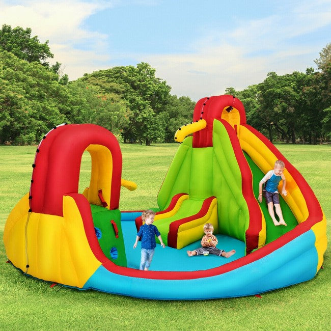 Kids Gift Inflatable Water Slide Bounce Park with 480W Blower